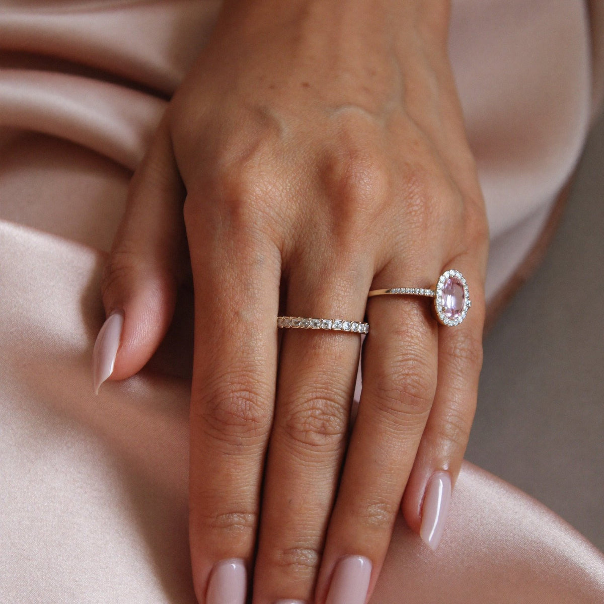 Rani Blush Halo Ring